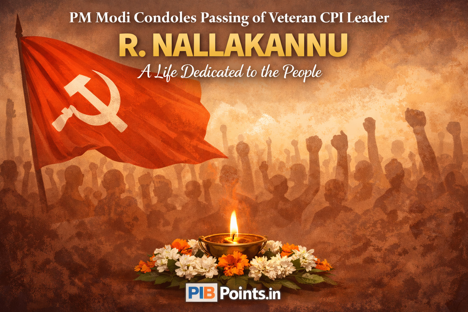 PM Modi condoles passing of veteran CPI leader R. Nallakannu