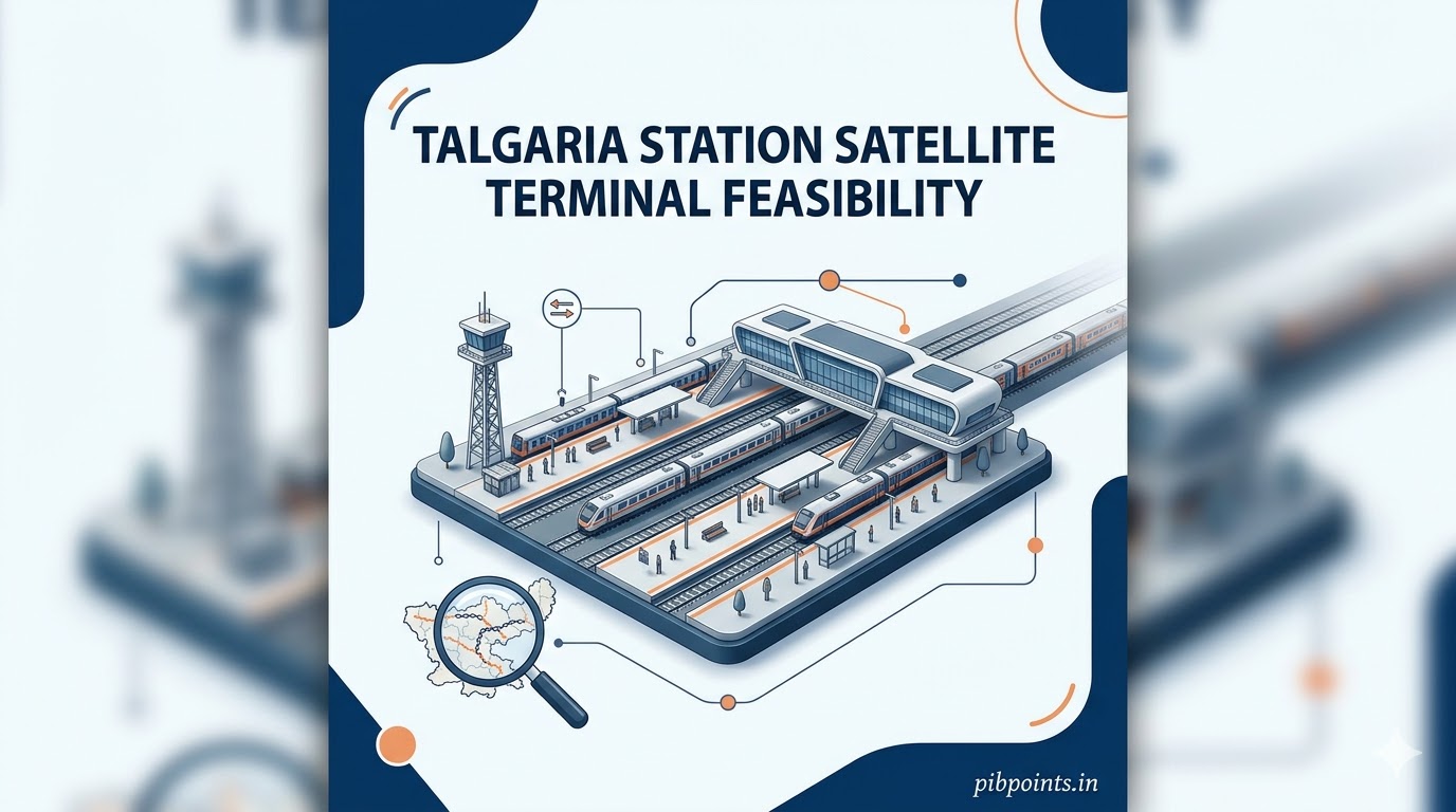 Talgaria Station satellite terminal Infographic representing Talgaria Station development as a satellite terminal for pibpoints.in news update