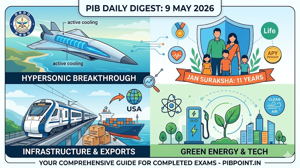 PIB Daily Digest 9th May 2026 - Key Government Updates on Defense Security and Development